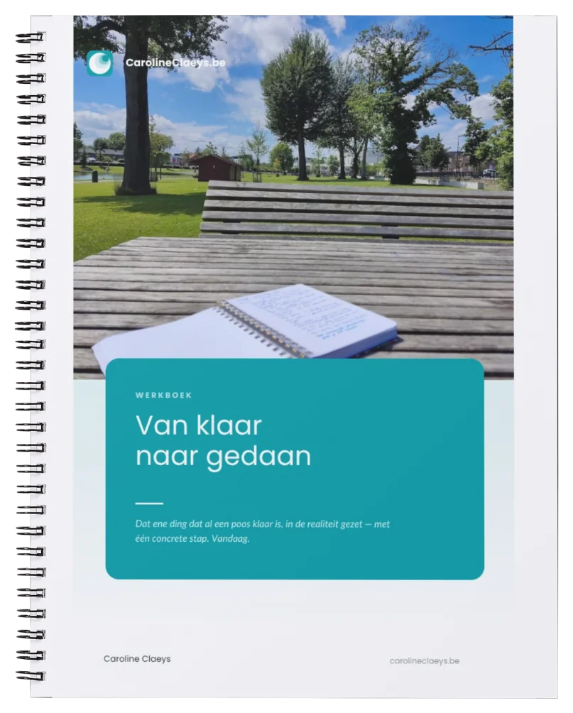 Werkboek Van Klaar naar Gedaan - Caroline Claeys - CarolineClaeys.be